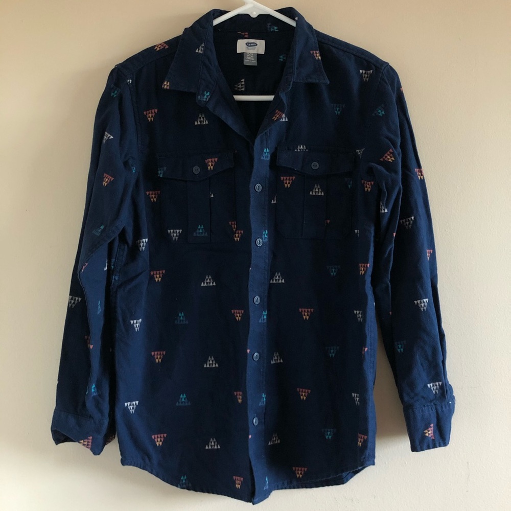 Old Navy Geometric Flannel Button Down